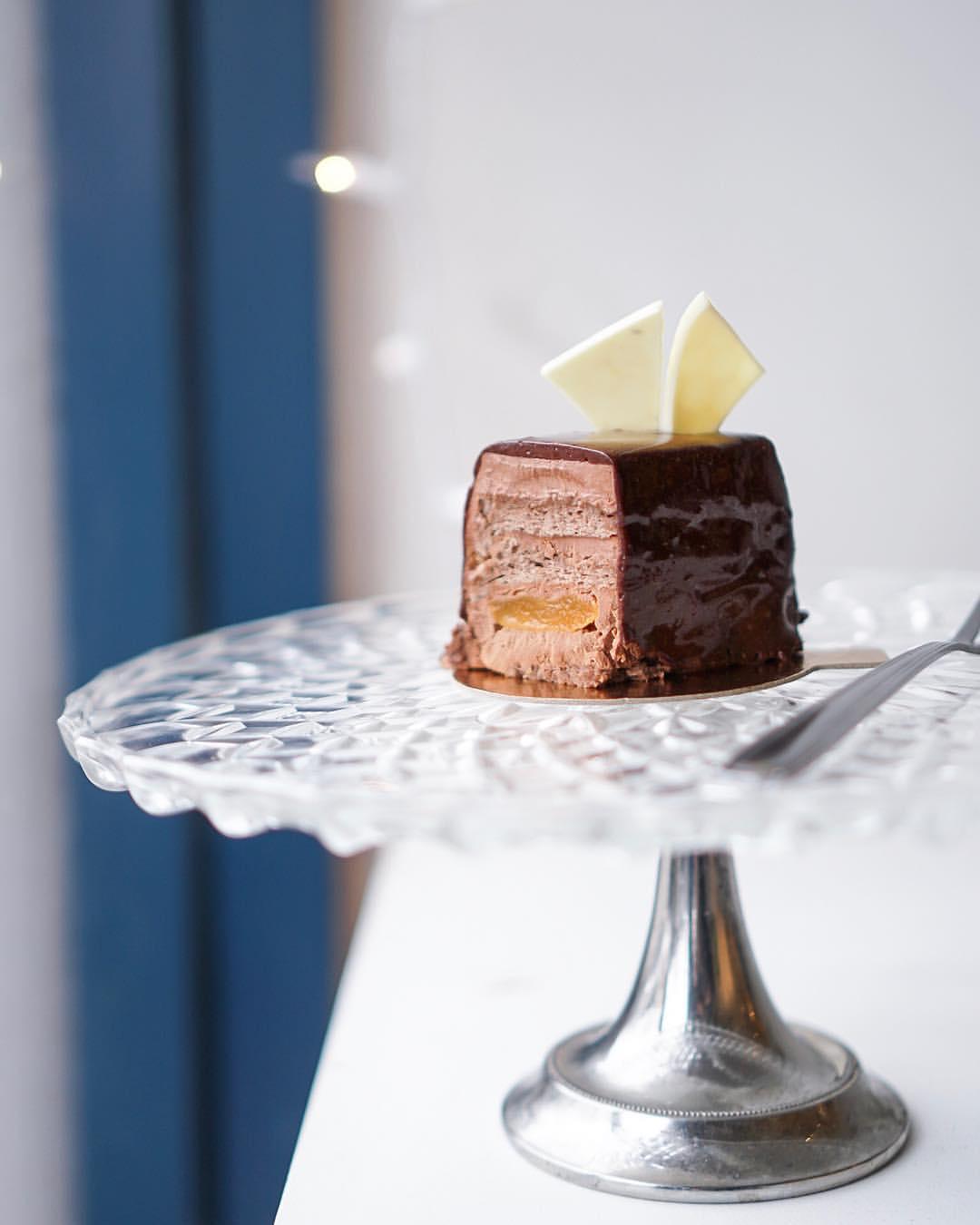 Belgium Callebeut Chocolate Apricot Torte - Broyé Cafe & Bakery