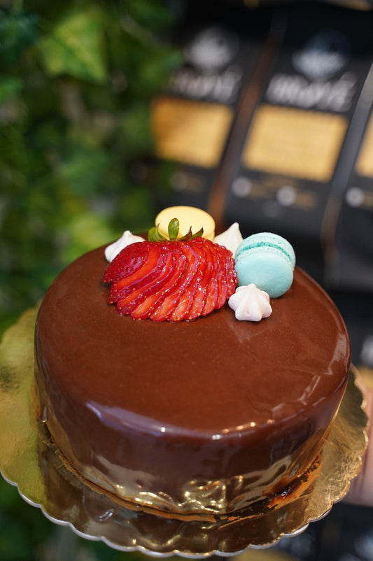 Belgium Callebeut Chocolate Apricot Torte - Broyé Cafe & Bakery