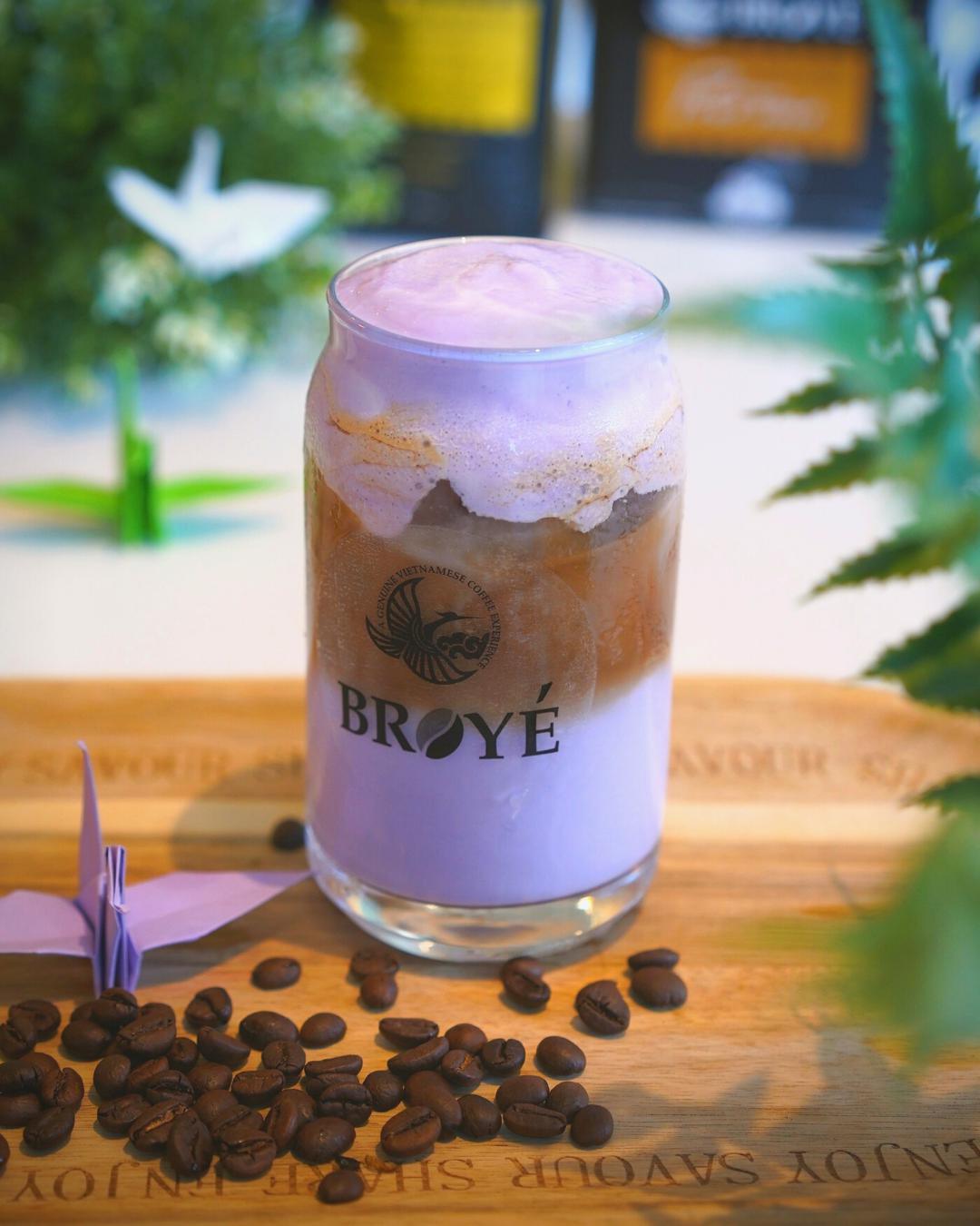 Ube Haze Latte - Broyé Cafe & Bakery