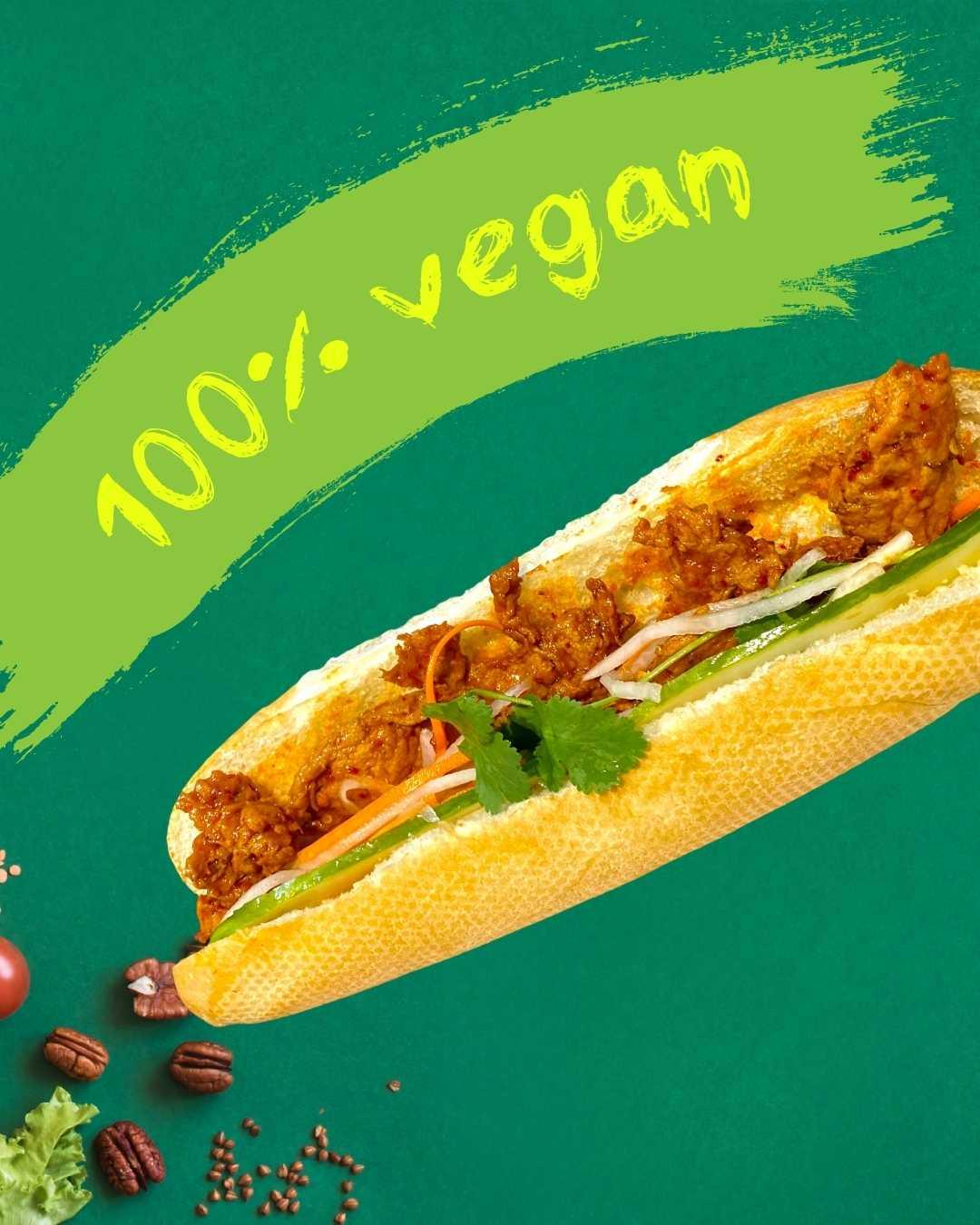 Vegan Teriyaki Beef Banh Mi - Broyé Cafe & Bakery