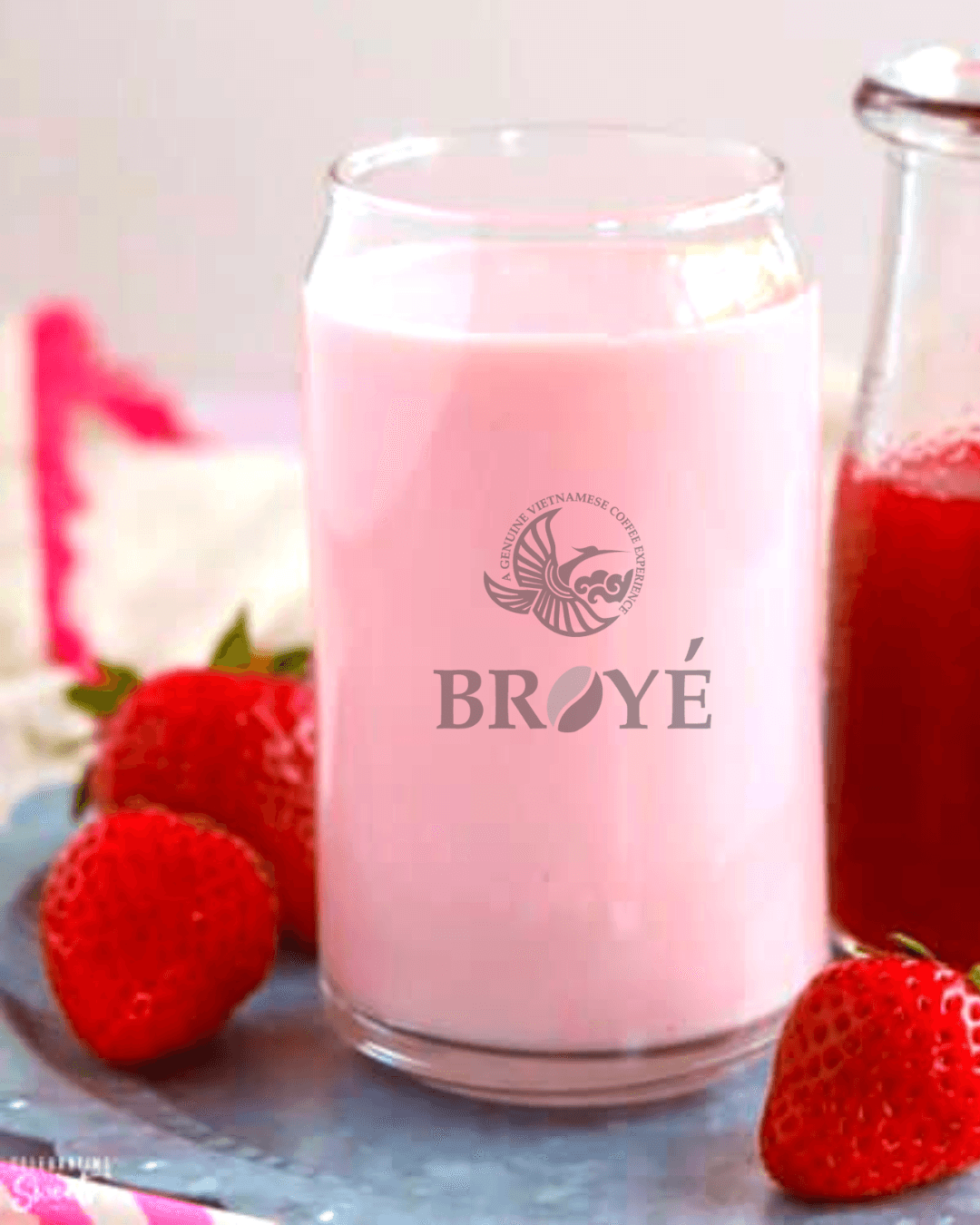 Korean Real Strawberry Milk - Broyé Cafe & Bakery